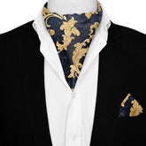 GENERATIVE SILK ASCOT AND POCKET SQUARE SET – PREMIUM COLLECTION